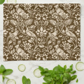 Pheasant und Hare Pattern, braun und Beige Geschirrtuch (Gefaltet)