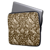Pheasant und Hare Pattern, braun und Beige Laptopschutzhülle (Vorderseite Links)