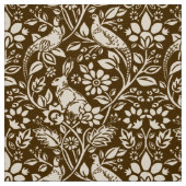 Pheasant und Hare Pattern, braun und Beige  Stoff (Muster)