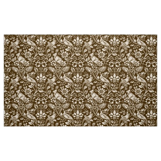 Pheasant und Hare Pattern, braun und Beige  Stoff (Fat Quarter (45,7 x 55,9 cm))