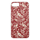 Pheasant und Hare Pattern, Deep Red und Creme Case-Mate iPhone Hülle (Rückseite)