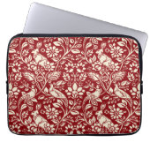 Pheasant und Hare Pattern, Deep Red und Creme Laptopschutzhülle (Vorderseite)