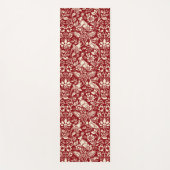 Pheasant und Hare Pattern, Deep Red und Creme Yogamatte (Vorderseite)