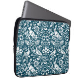 Pheasant und Hare Pattern, Indigo Blau und Weiß Laptopschutzhülle (Vorne Rechts)