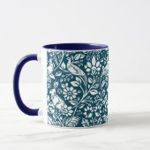 Pheasant und Hare Pattern, Indigoblau und Weiß Tasse (Links)