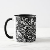 Pheasant und Hare Pattern, schwarz und weiß Tasse (Links)