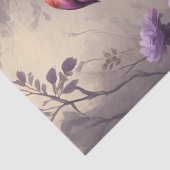 Pheasant Violet Floral Illustration Seidenpapier (Detail)