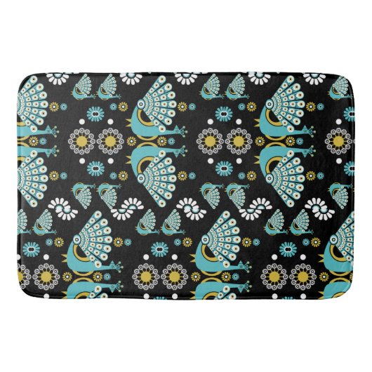 Pheasants Peacock Art Badematte (Vorderseite)