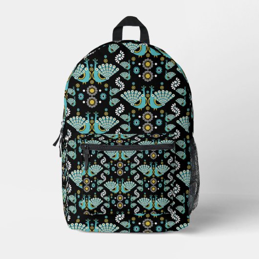 Pheasants Peacock Art Bedruckter Rucksack (Vorderseite)
