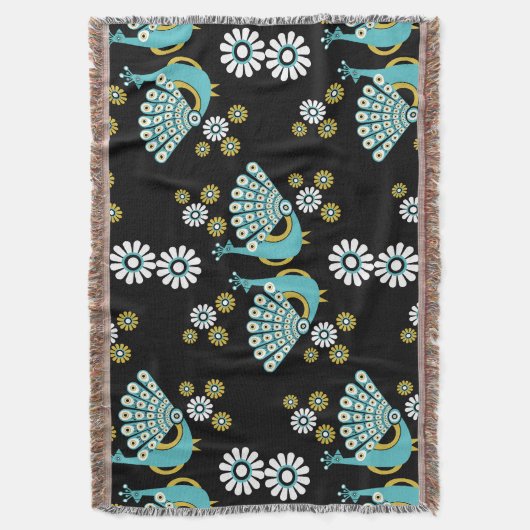 Pheasants Peacock Art Decke (Vorderseite Vertikal)