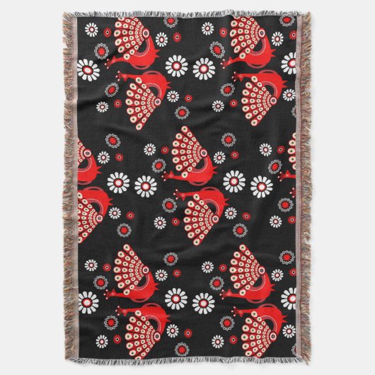 Pheasants Peacock Art Decke (Vorderseite Vertikal)