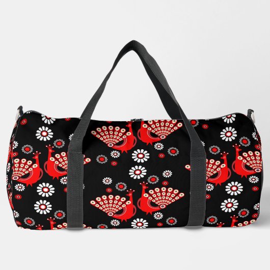 Pheasants Peacock Art Duffle Bag (Vorderseite)