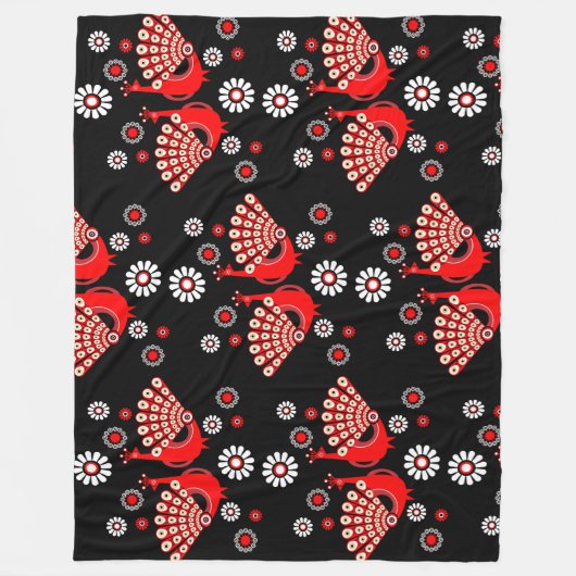 Pheasants Peacock Art Fleecedecke (Vorderseite)