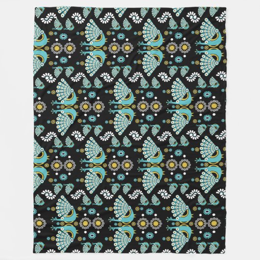 Pheasants Peacock Art Fleecedecke (Vorderseite)