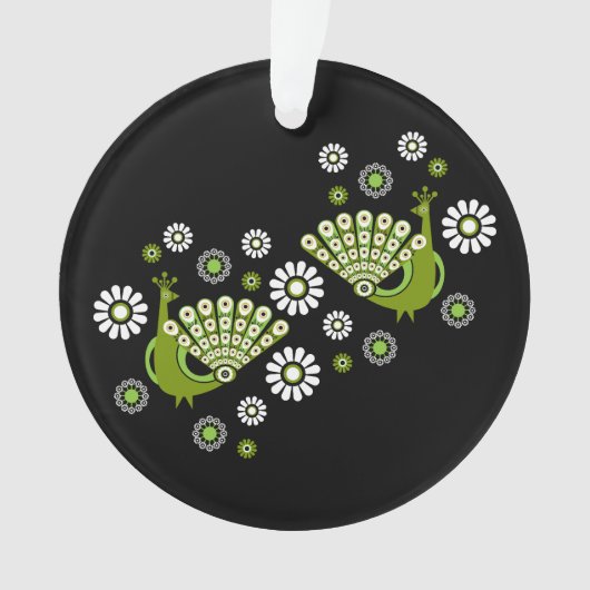 Pheasants Peacock Art Ornament (Vorderseite)
