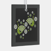 Pheasants Peacock Art Ornament Aus Glas (Vorderseite Rechts)