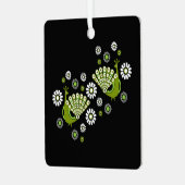 Pheasants Peacock Art Ornament Aus Metall (Vorderseite links)