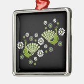 Pheasants Peacock Art Ornament Aus Metall (Links)