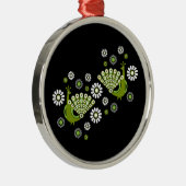 Pheasants Peacock Art Ornament Aus Metall (Rechts)