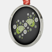 Pheasants Peacock Art Ornament Aus Metall (Links)