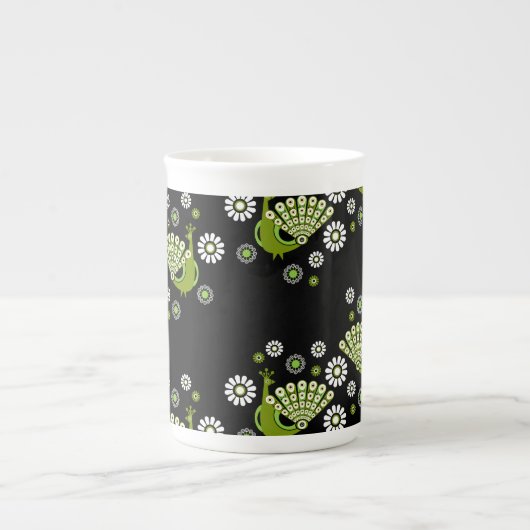 Pheasants Peacock Art Porzellantasse (Vorderseite)