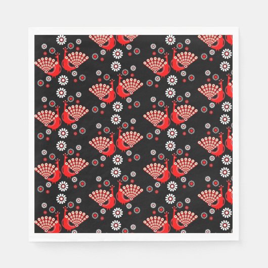 Pheasants Peacock Art Serviette (Vorderseite)