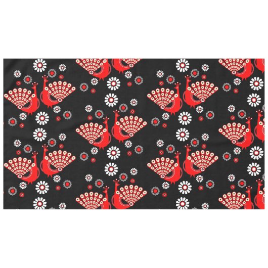 Pheasants Peacock Art Tischdecke (Vorderseite (Horizontal))