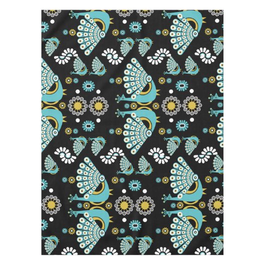 Pheasants Peacock Art Tischdecke (Vorderseite)