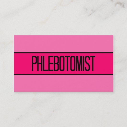 Phelbotomist Baby und Hot-Pink-Visitenkarte Visitenkarte (Vorderseite)