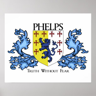 Phelps Familien-Wappen Poster