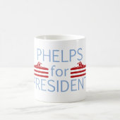 Phelps für Präsidenten Kaffeetasse (Mittel)