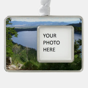 Phelps Lake I im Grand Teton National Park Rahmen-Ornament Silber