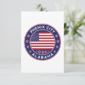 Phenix, Alabama Karte (Stehend Vorderseite)