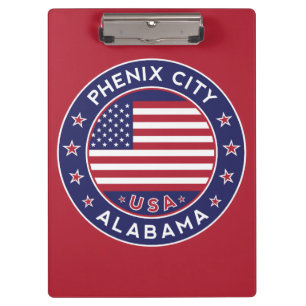 Phenix, Alabama Klemmbrett