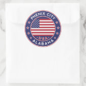 Phenix, Alabama Runder Aufkleber (Tasche)