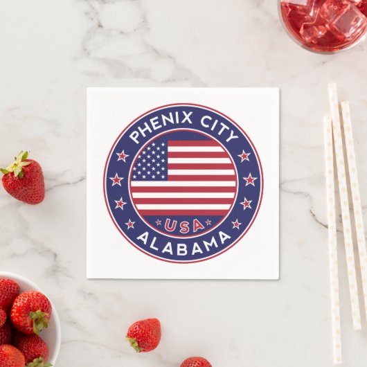 Phenix, Alabama Serviette (Beispiel)