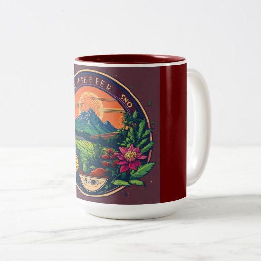 PHENO BANK, Surreal, Samen, Pflanze Zweifarbige Tasse (VorderseiteRechts)