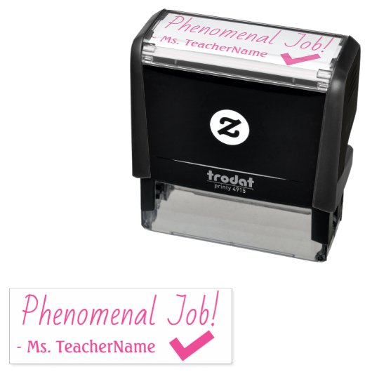 "Phenomenal Job!" Instructor Rubber Briefmarke Permastempel (Beispiel)