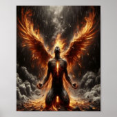 Pheonix Wachsende interne Feuerplakette Poster (Vorne)