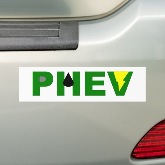 PHEV Blitzöl und -stecker Autoaufkleber (Auf Auto)