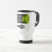 PHEV grüne Spitzenbatterie und Stecker Reisebecher (VorderseiteRechts)