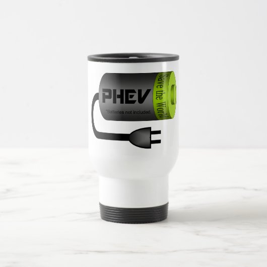 PHEV grüne Spitzenbatterie und Stecker Reisebecher (Mittel)