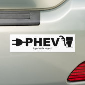 PHEV Pumpe und Stecker, gehe ich beide Weisen! Autoaufkleber (Auf Auto)