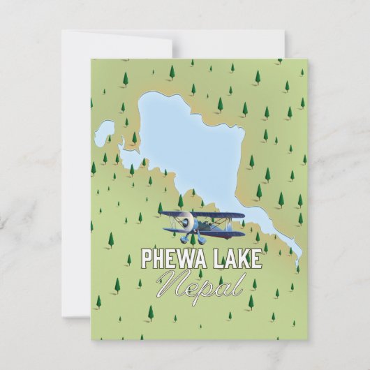 Phewa Lake Nepal Reisekarte (Vorderseite)