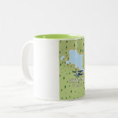 Phewa Lake Nepal Reisekarte Zweifarbige Tasse (Vorderseite Links)