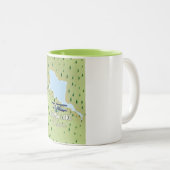 Phewa Lake Nepal Reisekarte Zweifarbige Tasse (VorderseiteRechts)