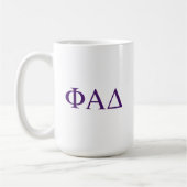 Phi Alpha Delta griechische Buchstaben Kaffeetasse (Links)