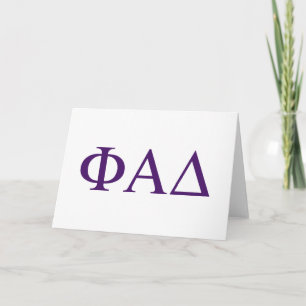 Phi Alpha Delta griechische Buchstaben Karte