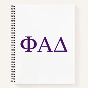 Phi Alpha Delta griechische Buchstaben Notizblock