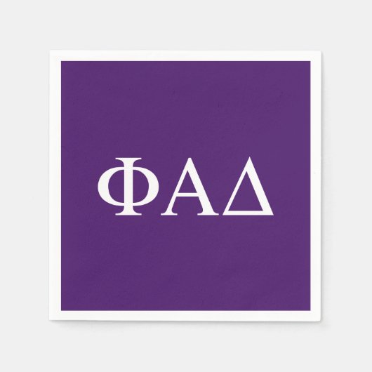 Phi Alpha Delta griechische Buchstaben Serviette (Vorderseite)